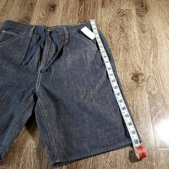 Gap Blue Denim Minimalist Pleated Drawstring Jean Jhort Shorts NWT Size Small - Picture 13 of 15